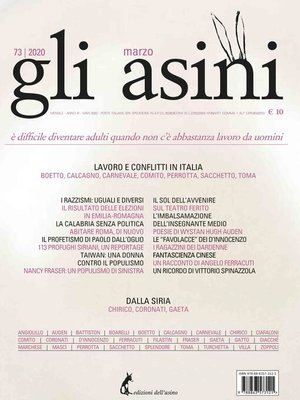 cover image of "Gli asini" n. 73, marzo 2020